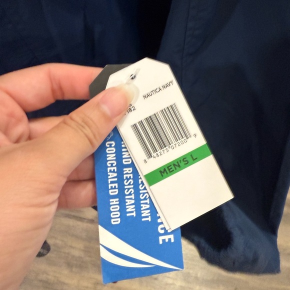 Nautica Blue Windbreaker Jacket with Sporty Design - Picture 4 of 5